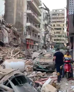 Explosion in Beirut, Libanon, im August 2020.