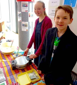 Waffle stand in a church community for the benefit of our project in Kenya